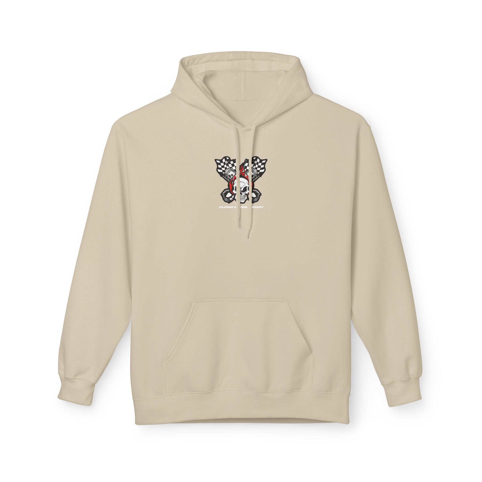 Racing Pistons and Skull Hoodie Unisex | Colorado National Speedway