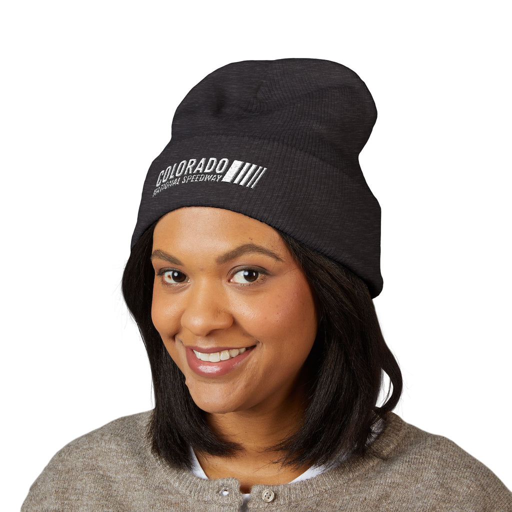 Embroidered Cuffed Beanie | Colorado National Speedway