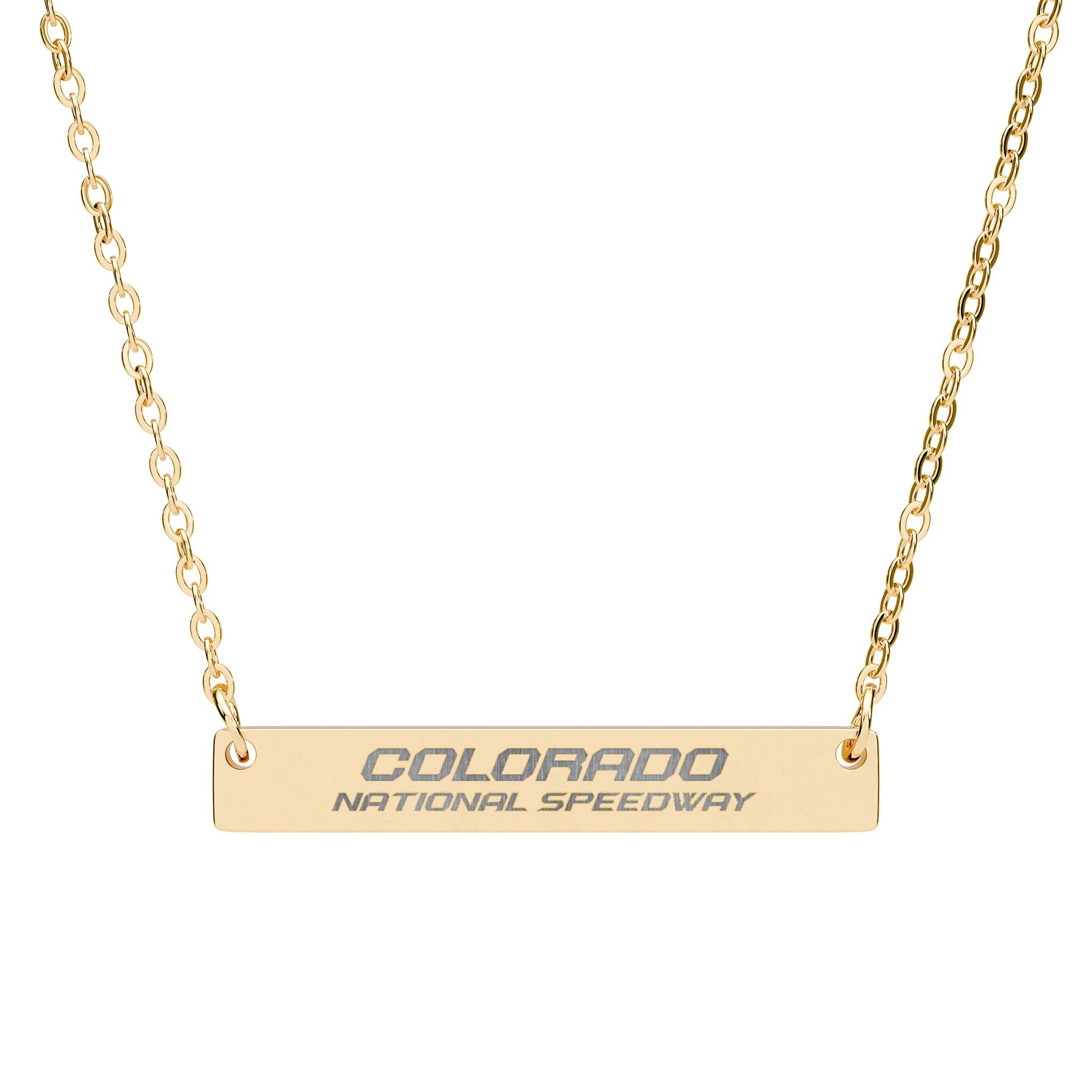 Engraved Bar Necklace | Colorado National Speedway