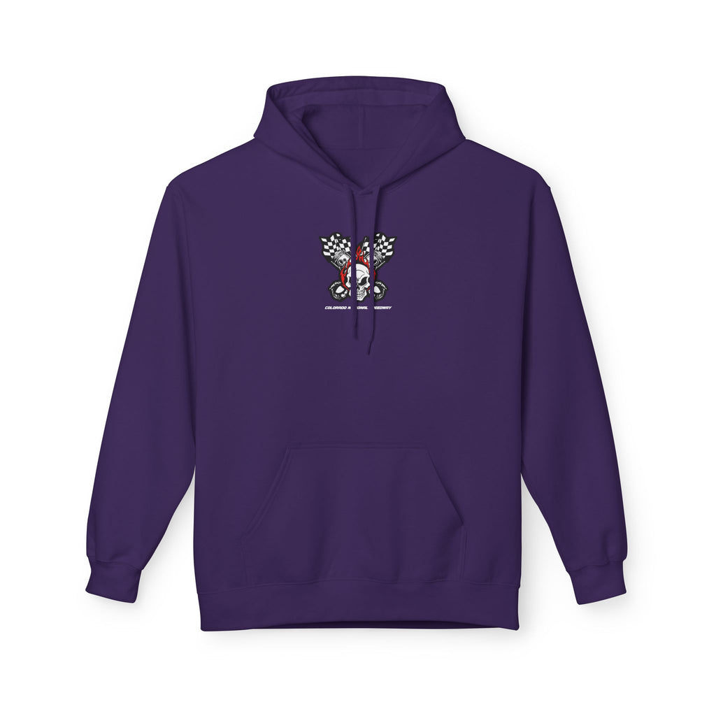 Racing Pistons and Skull Hoodie Unisex | Colorado National Speedway