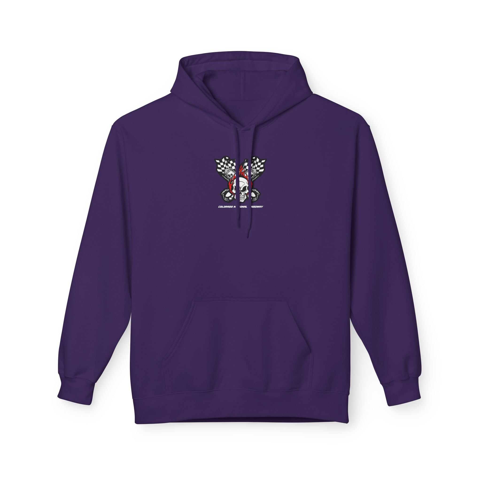 Racing Pistons and Skull Hoodie Unisex | Colorado National Speedway