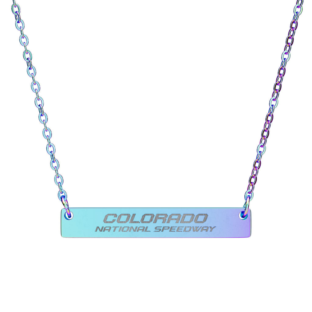 Engraved Bar Necklace | Colorado National Speedway