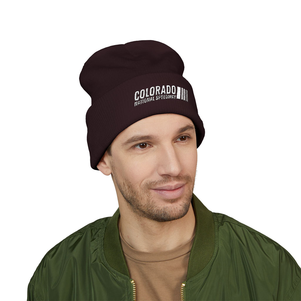 Embroidered Cuffed Beanie | Colorado National Speedway
