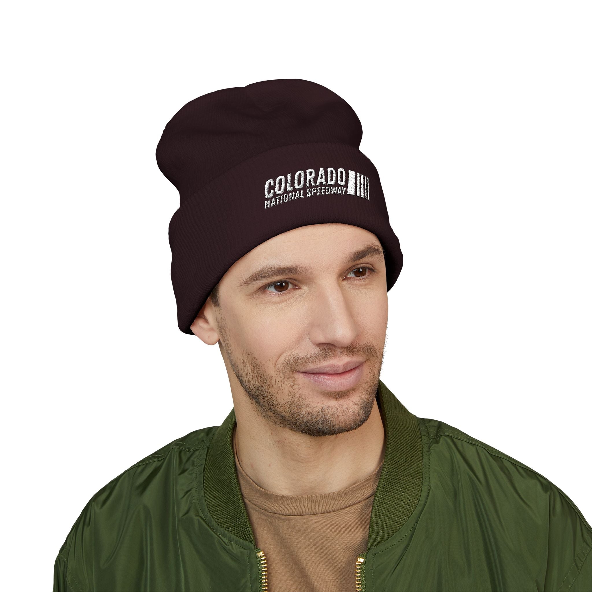 Embroidered Cuffed Beanie | Colorado National Speedway