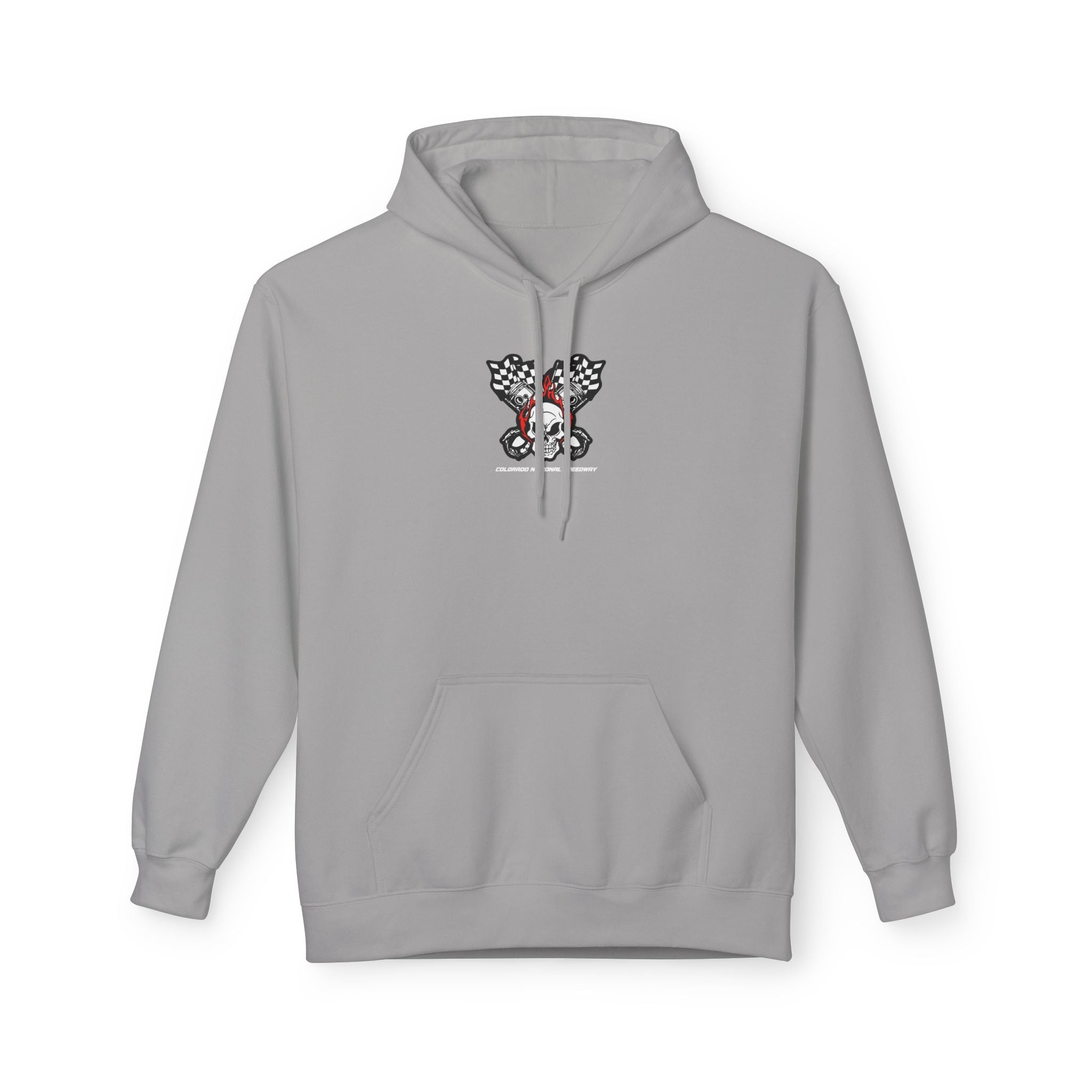 Racing Pistons and Skull Hoodie Unisex | Colorado National Speedway
