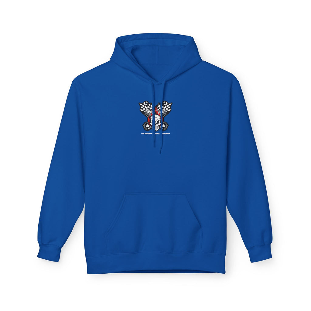 Racing Pistons and Skull Hoodie Unisex | Colorado National Speedway