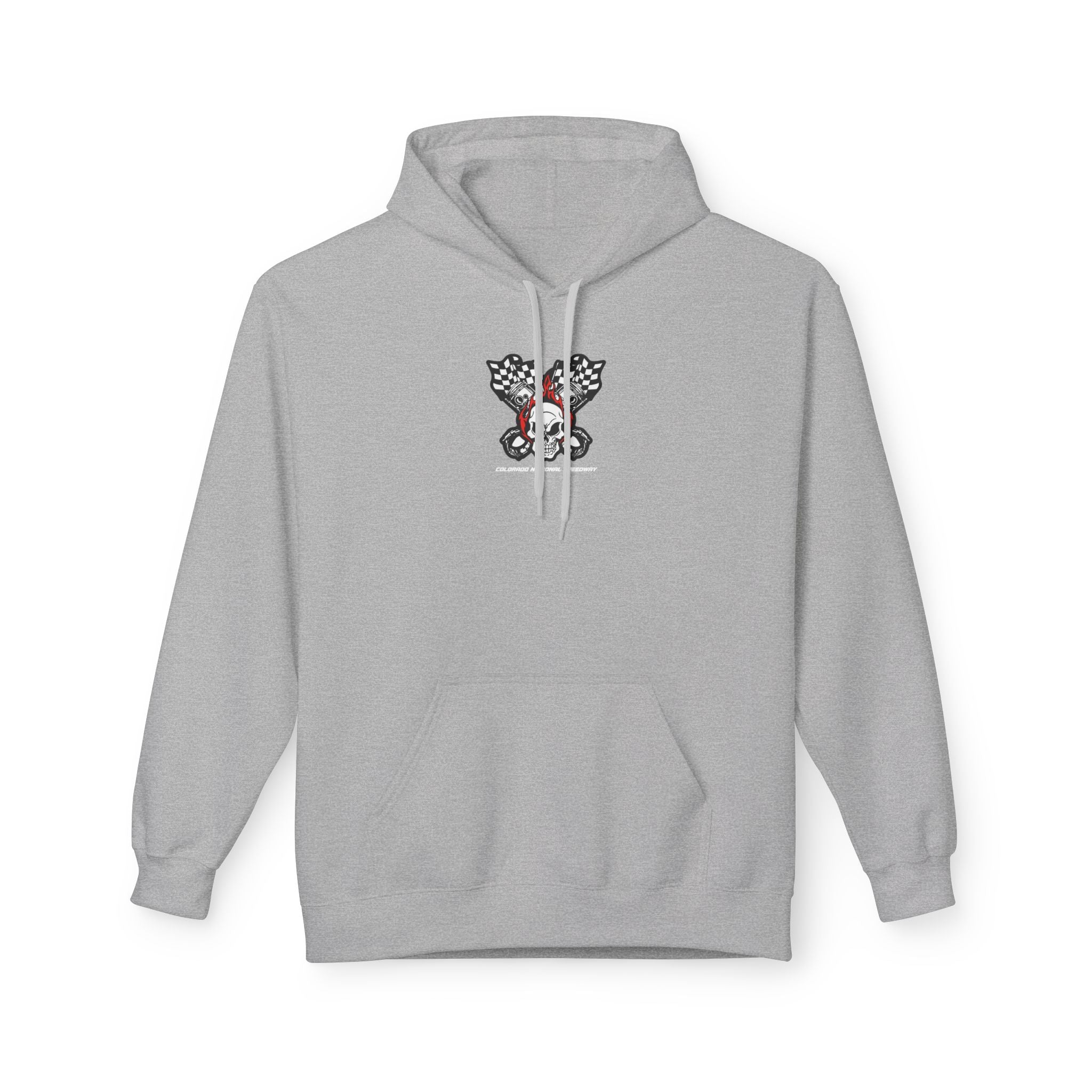 Racing Pistons and Skull Hoodie Unisex | Colorado National Speedway