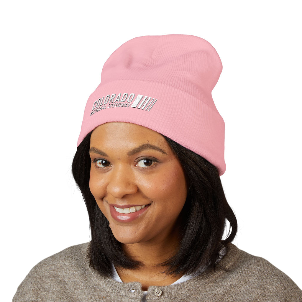 Embroidered Cuffed Beanie | Colorado National Speedway