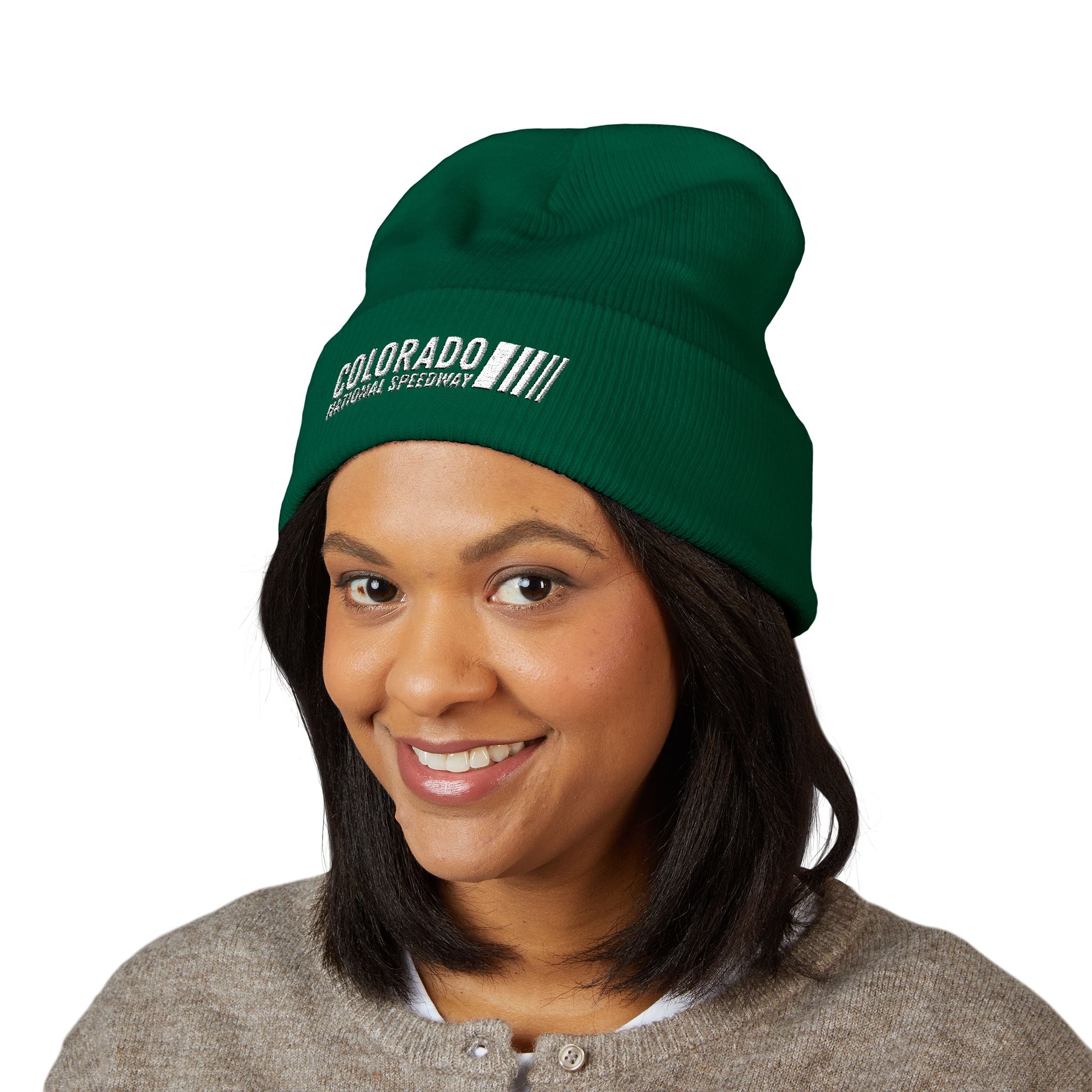 Embroidered Cuffed Beanie | Colorado National Speedway