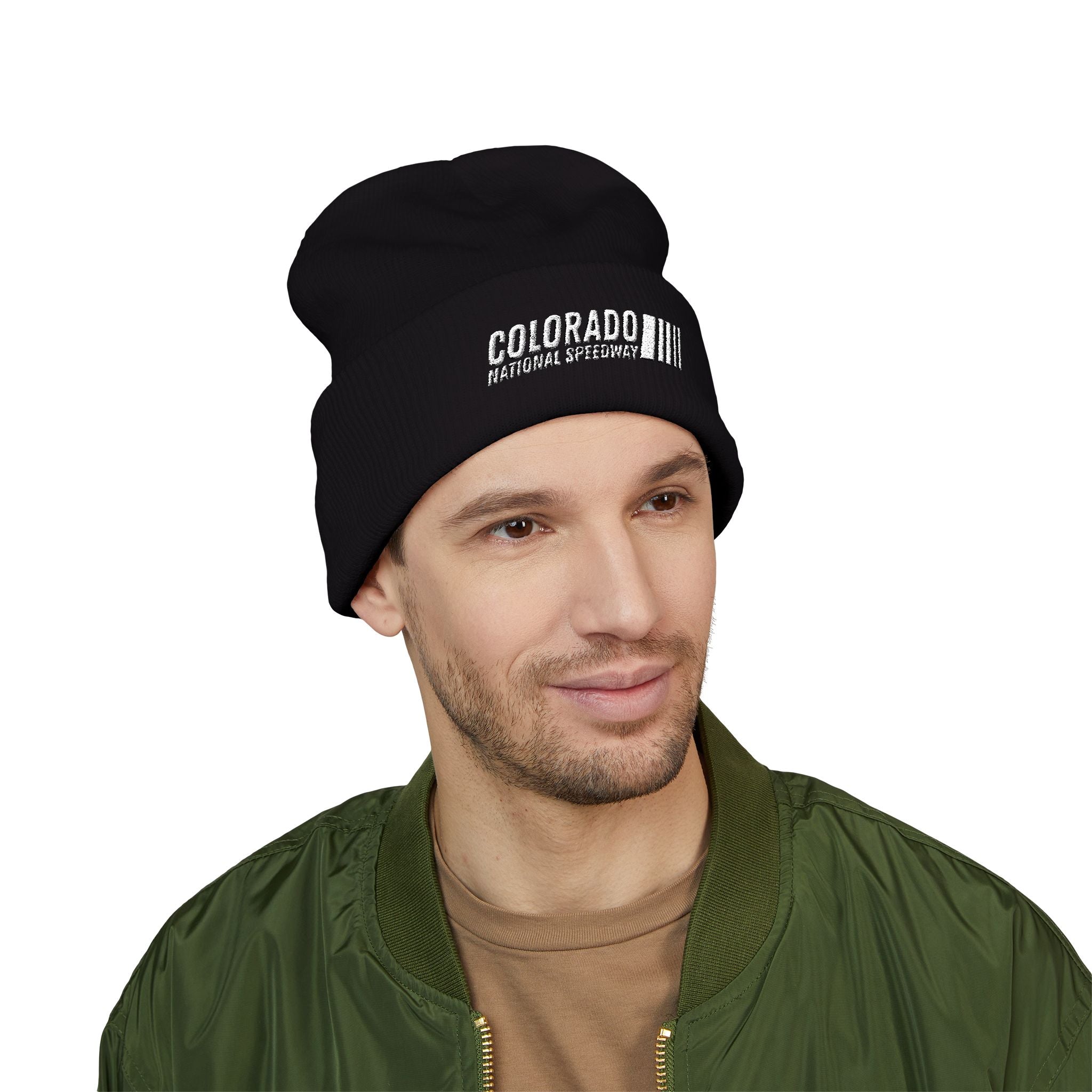 Embroidered Cuffed Beanie | Colorado National Speedway