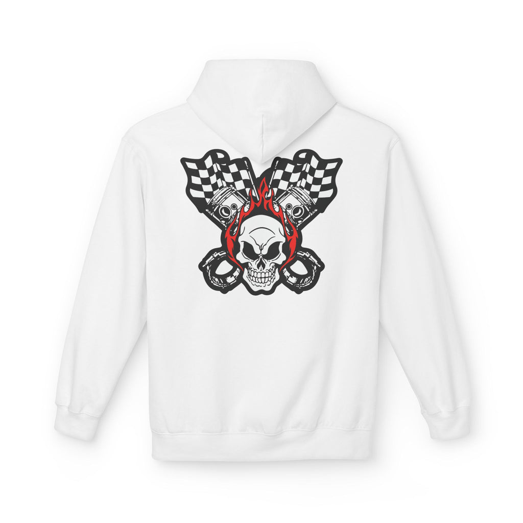 Racing Pistons and Skull Hoodie Unisex | Colorado National Speedway