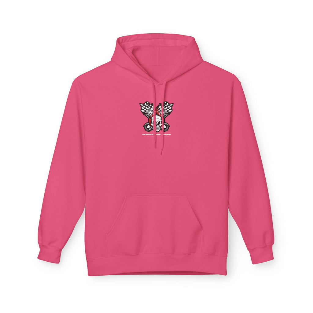 Racing Pistons and Skull Hoodie Unisex | Colorado National Speedway
