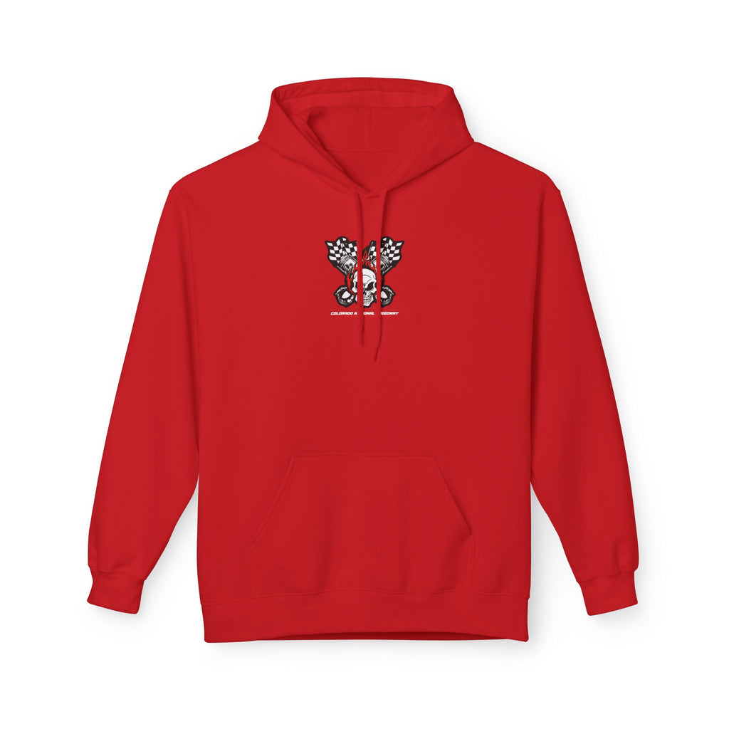 Racing Pistons and Skull Hoodie Unisex | Colorado National Speedway