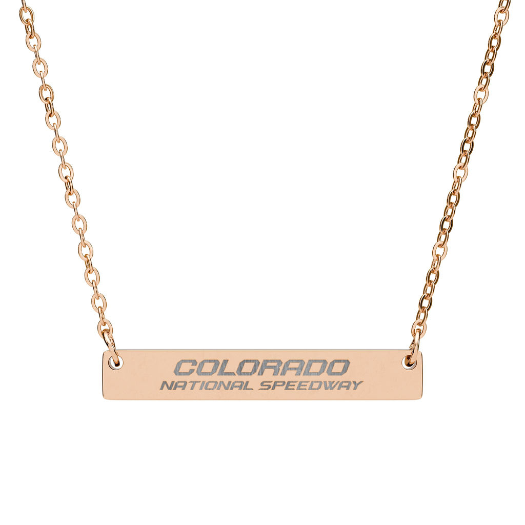 Engraved Bar Necklace | Colorado National Speedway