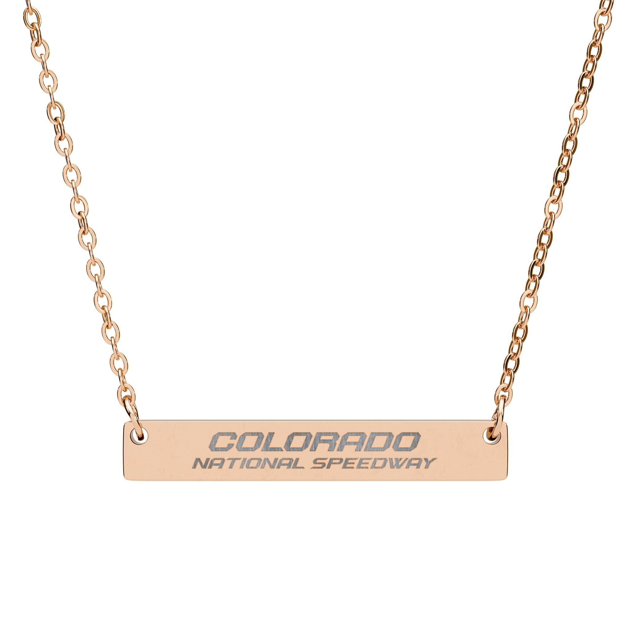 Engraved Bar Necklace | Colorado National Speedway