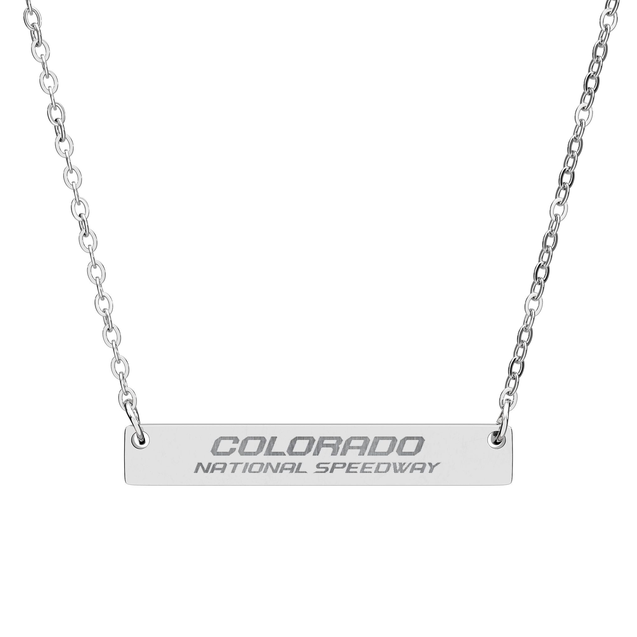 Engraved Bar Necklace | Colorado National Speedway
