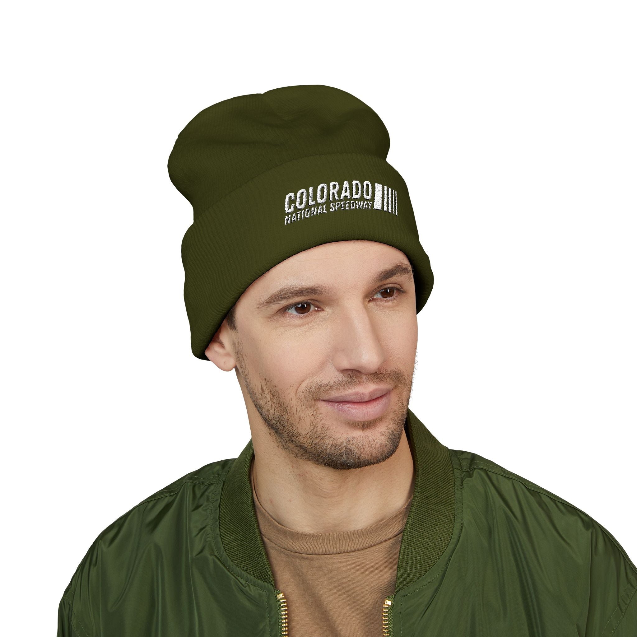 Embroidered Cuffed Beanie | Colorado National Speedway
