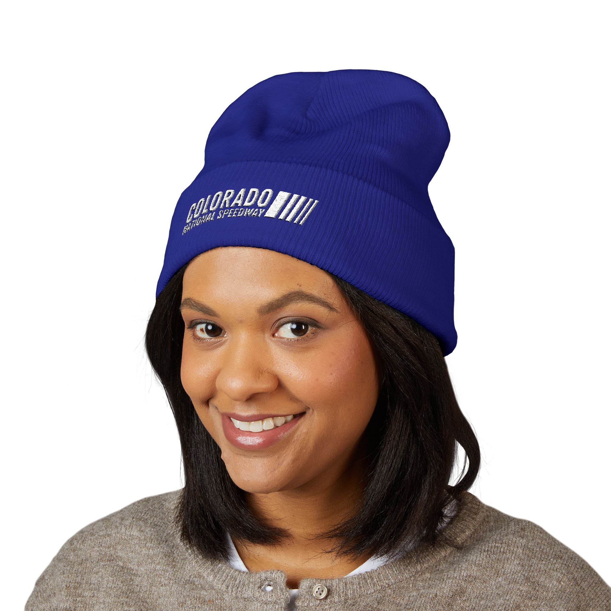 Embroidered Cuffed Beanie | Colorado National Speedway