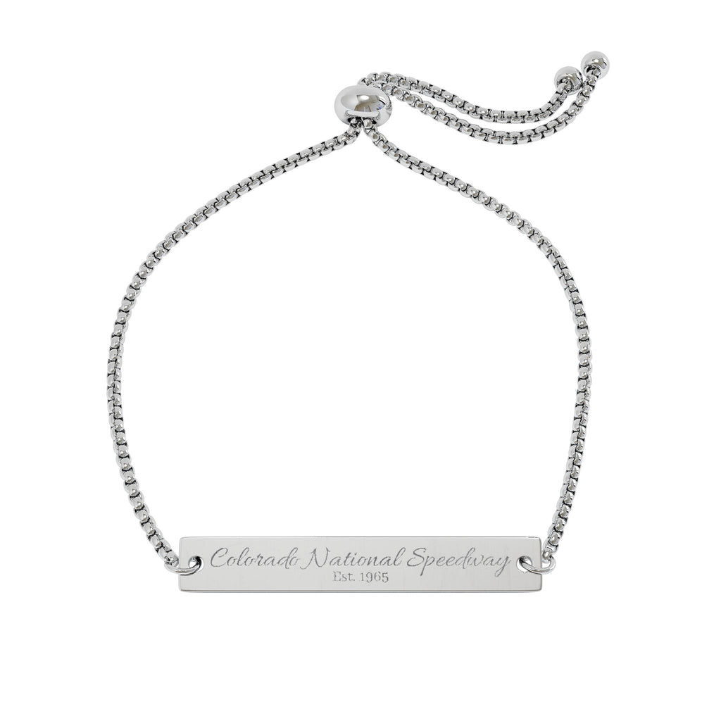 Engraved Adjustable Bar Bracelet | Colorado National Speedway