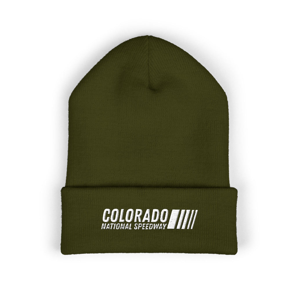 Embroidered Cuffed Beanie | Colorado National Speedway