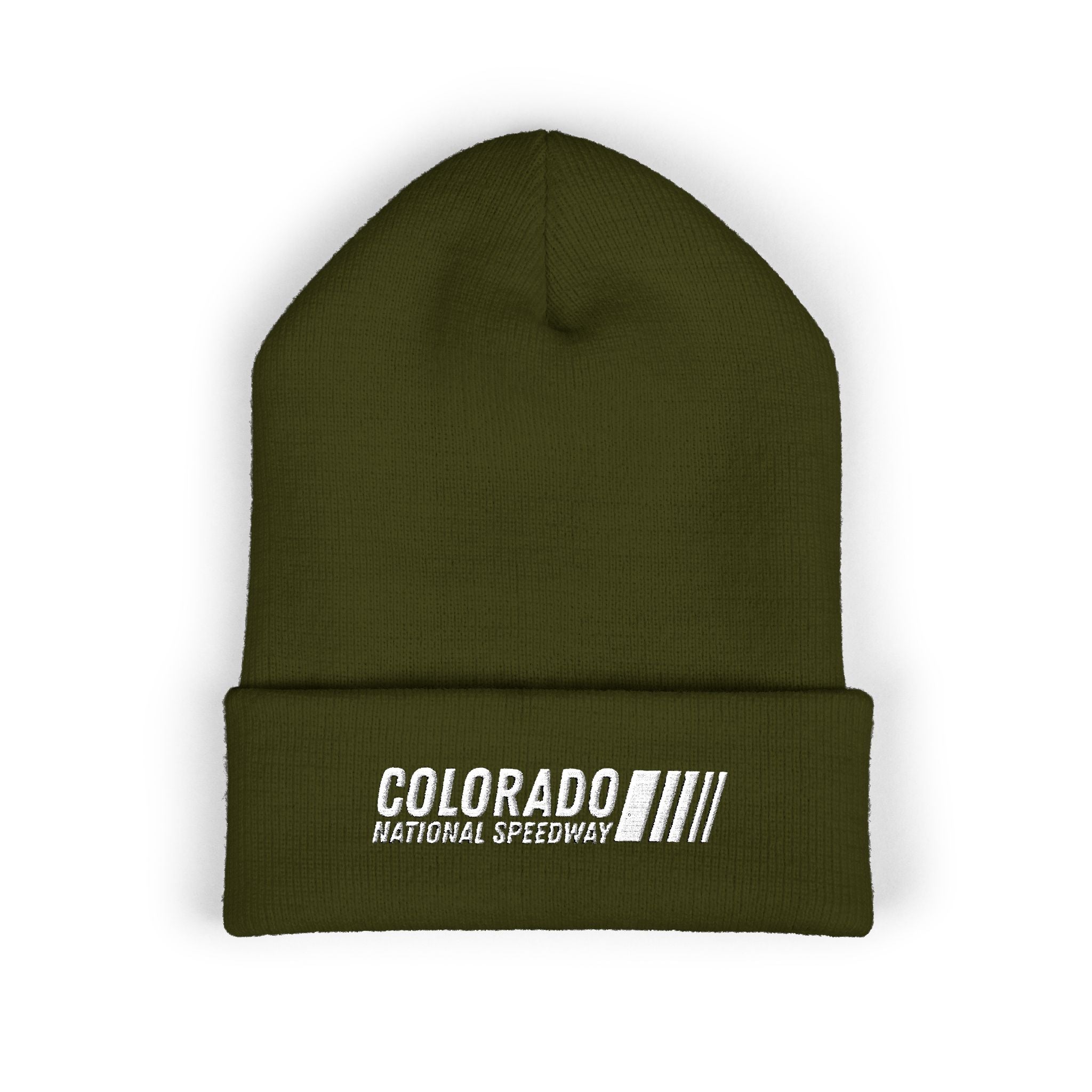Embroidered Cuffed Beanie | Colorado National Speedway