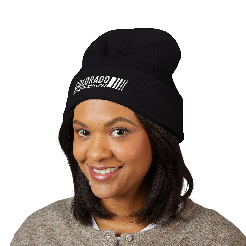 Embroidered Cuffed Beanie | Colorado National Speedway