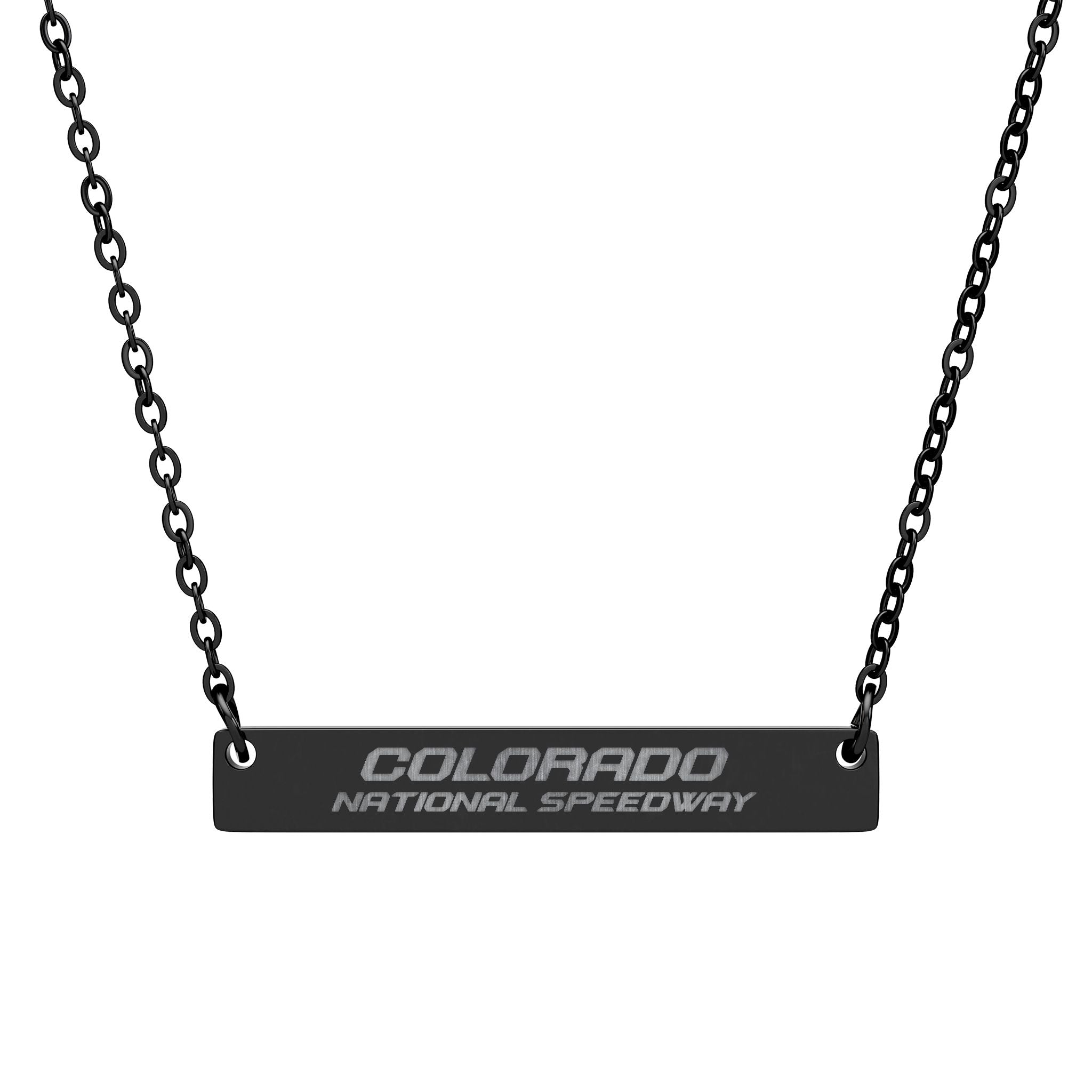 Engraved Bar Necklace | Colorado National Speedway
