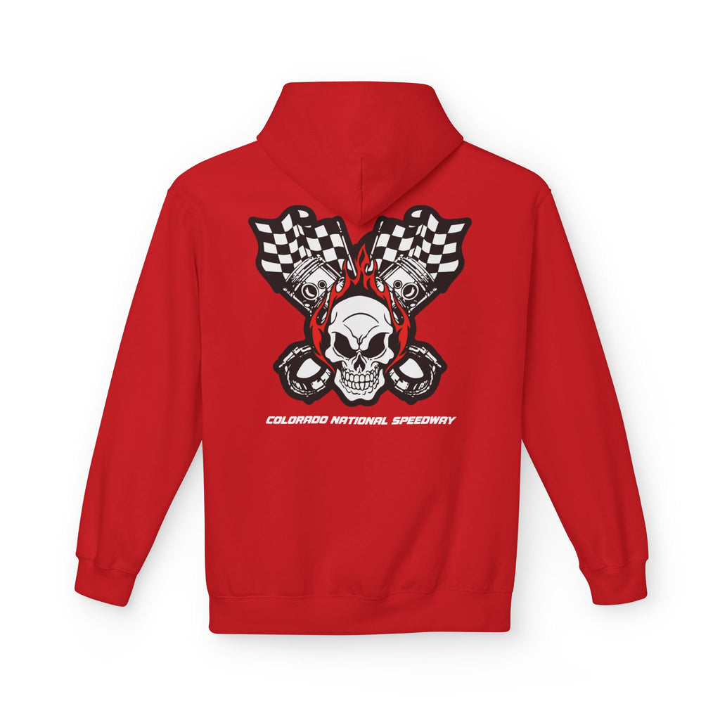 Racing Pistons and Skull Hoodie Unisex | Colorado National Speedway