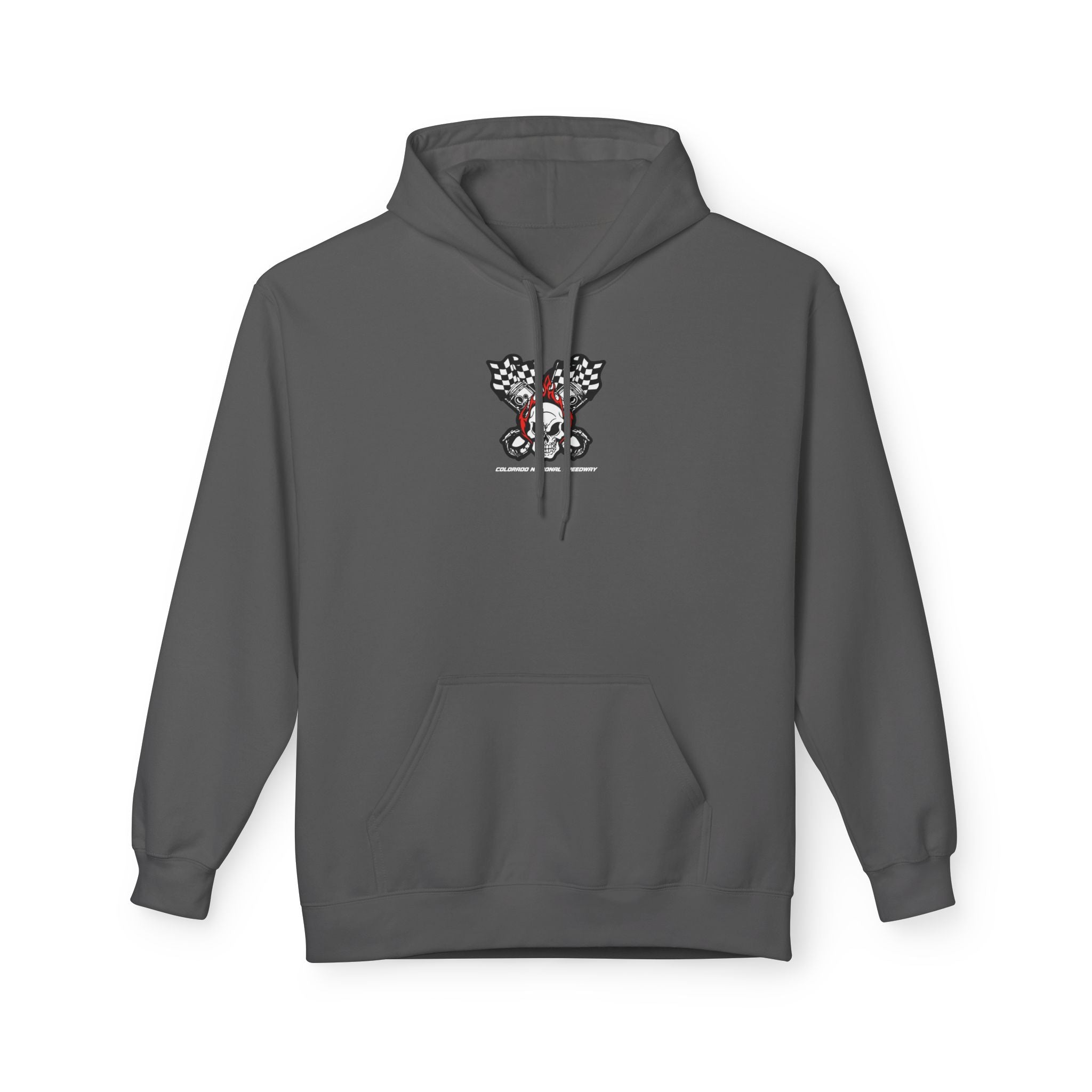 Racing Pistons and Skull Hoodie Unisex | Colorado National Speedway