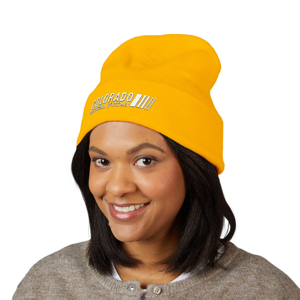 Embroidered Cuffed Beanie | Colorado National Speedway