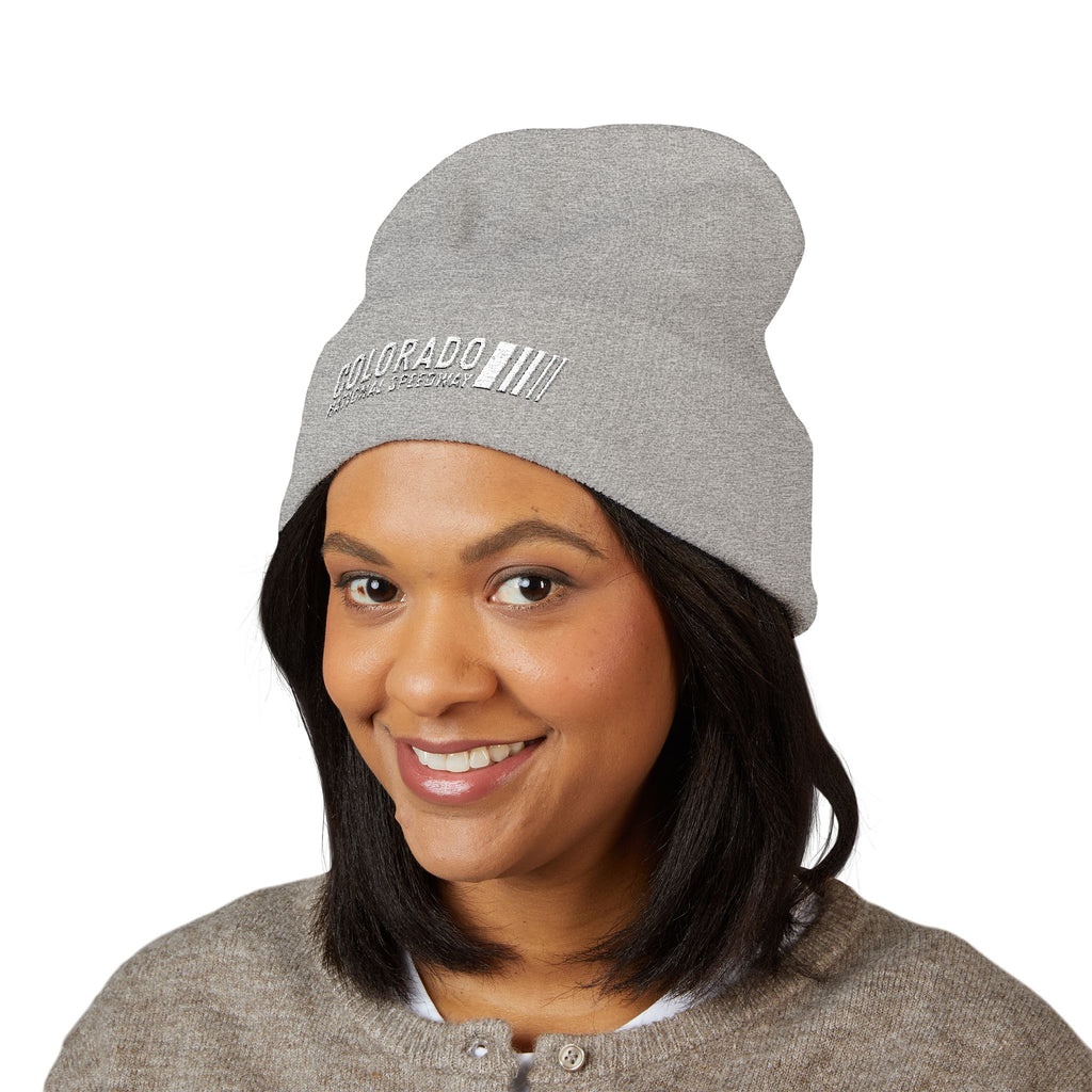 Embroidered Cuffed Beanie | Colorado National Speedway
