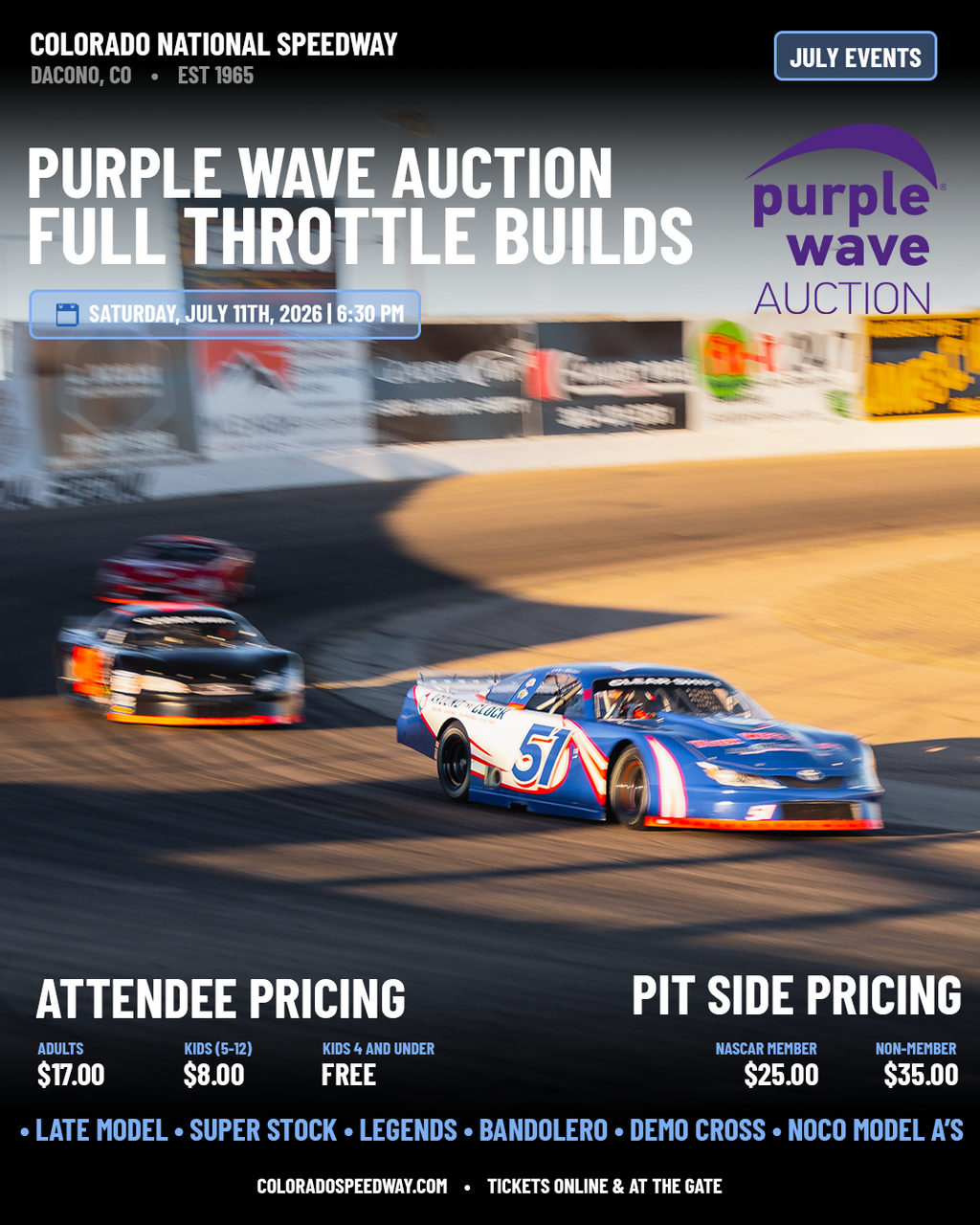 Purple Wave Auction Full Throttle Bids + NoCo Model A's
